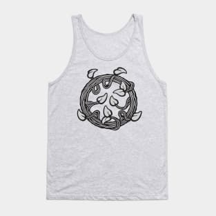CYCLE OF LIFE ROUND TREE in Black White and Gray - UnBlink Studio by Jackie Tahara Tank Top